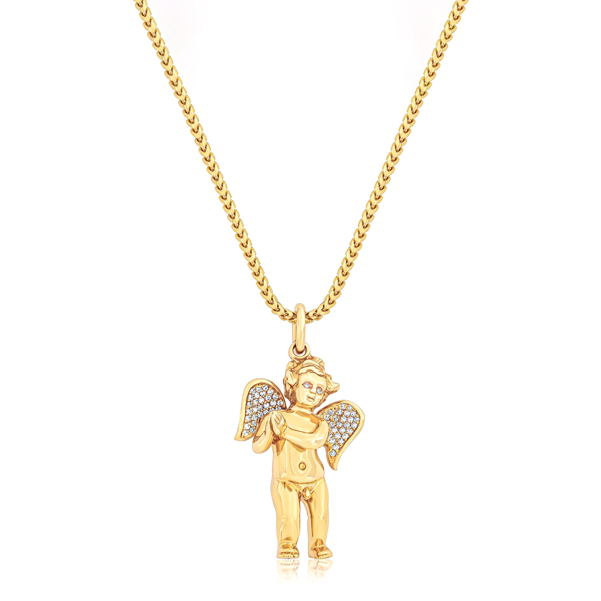 Los Angeles Angels Pendant, 14K White - The GLD Shop