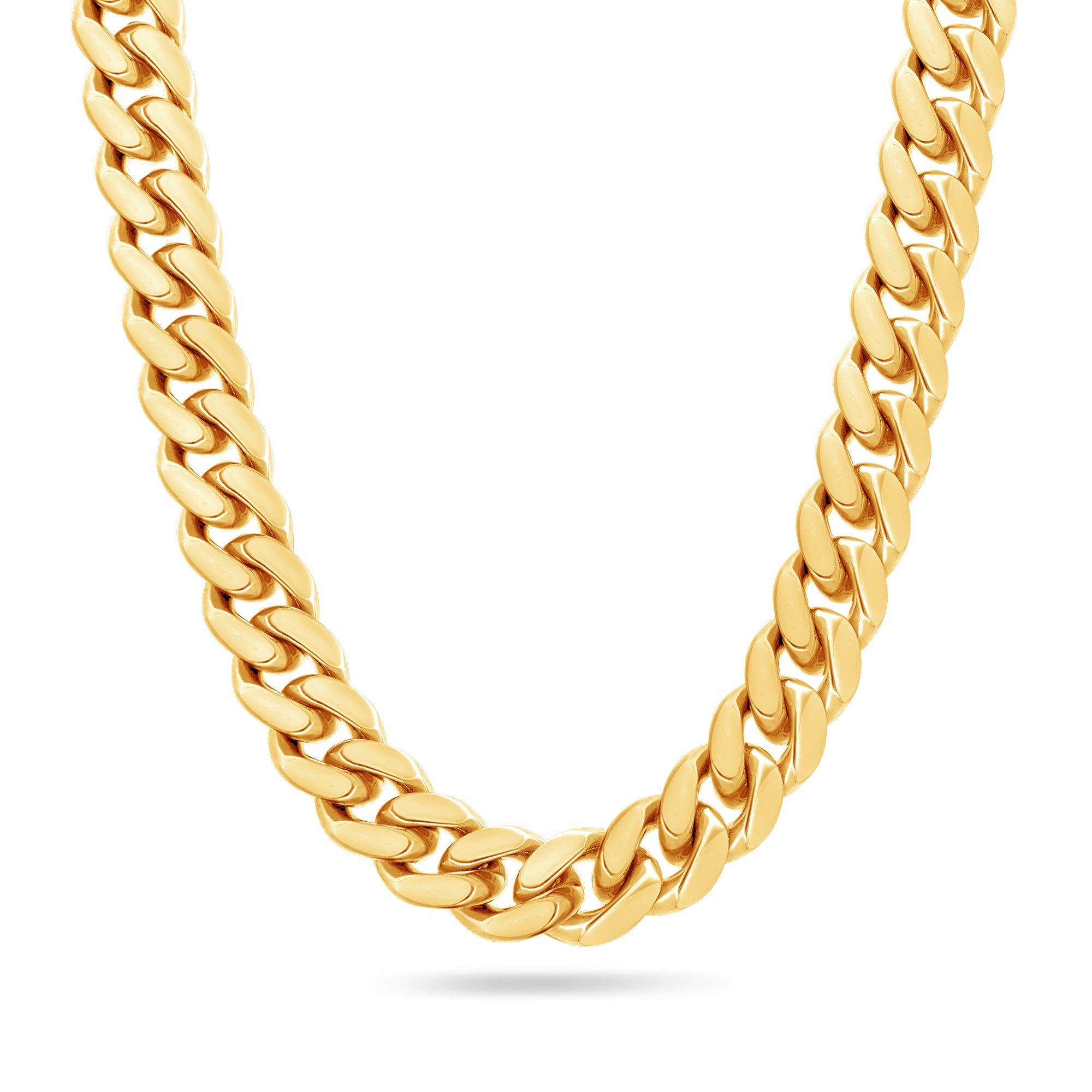 Solid white deals gold cuban chain