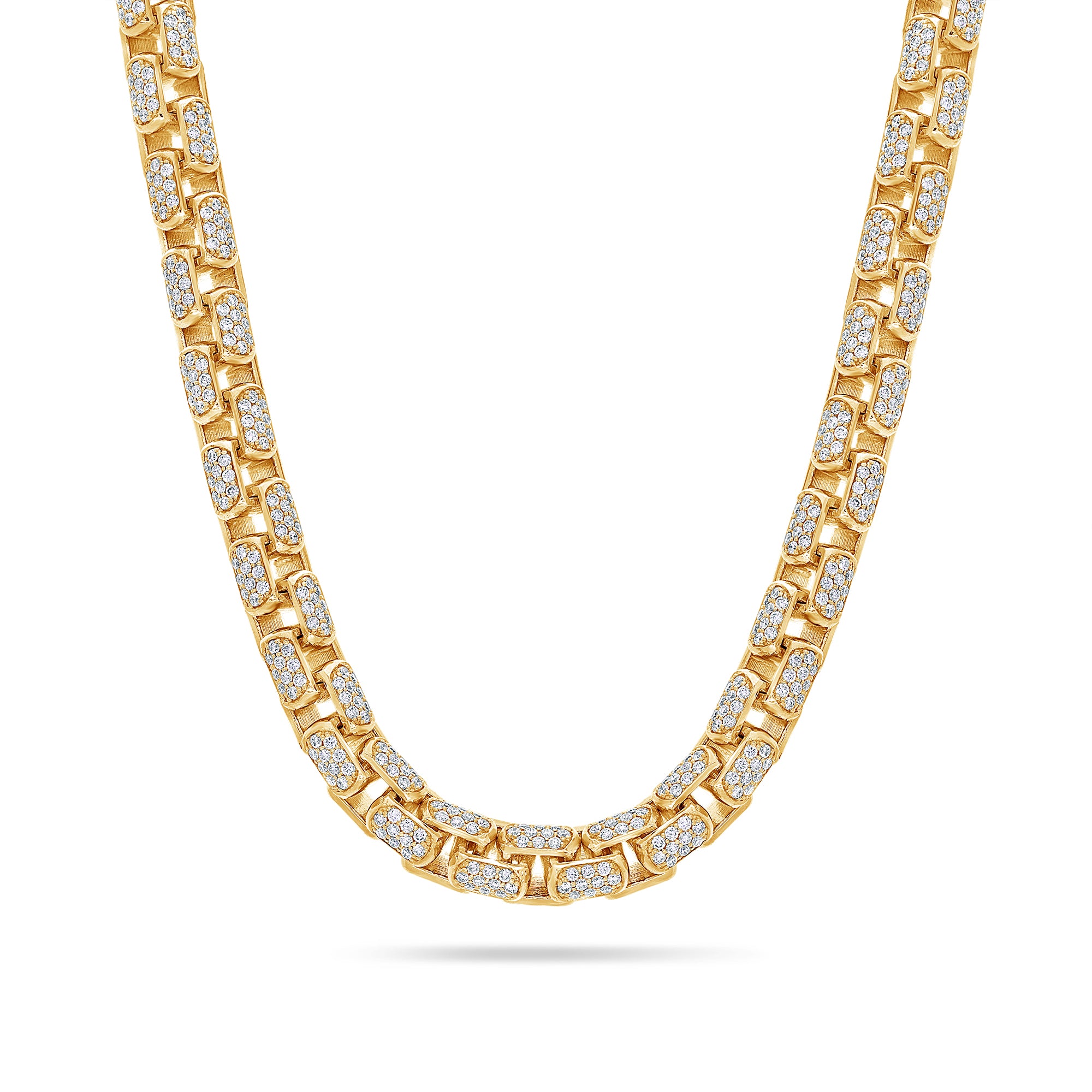 Gold Chain link With a Diamond Plated Pe hot