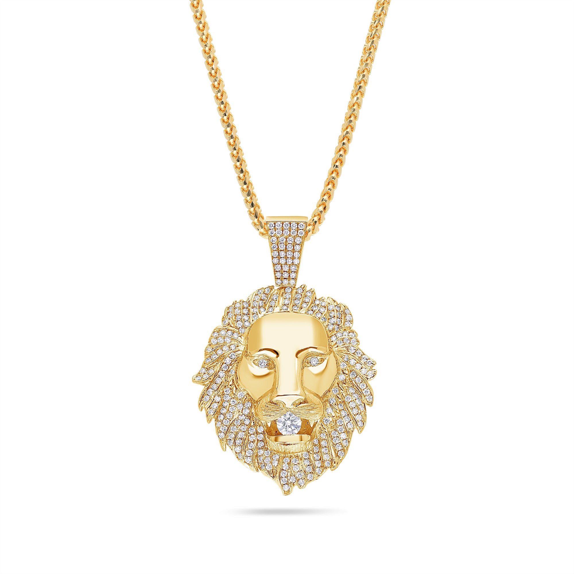 Diamond on sale lion pendant