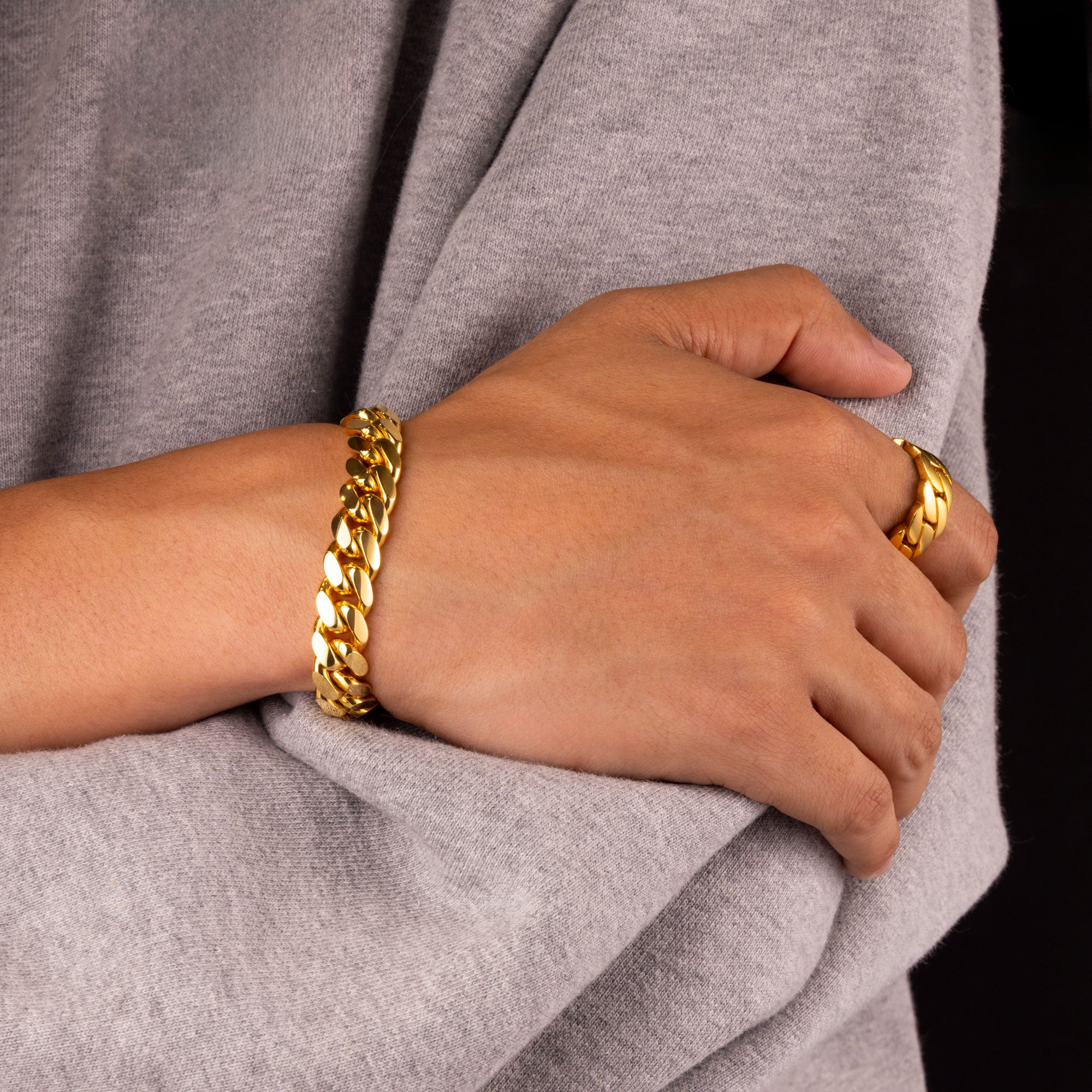 Gold Cuban Link Bracelet (10mm)