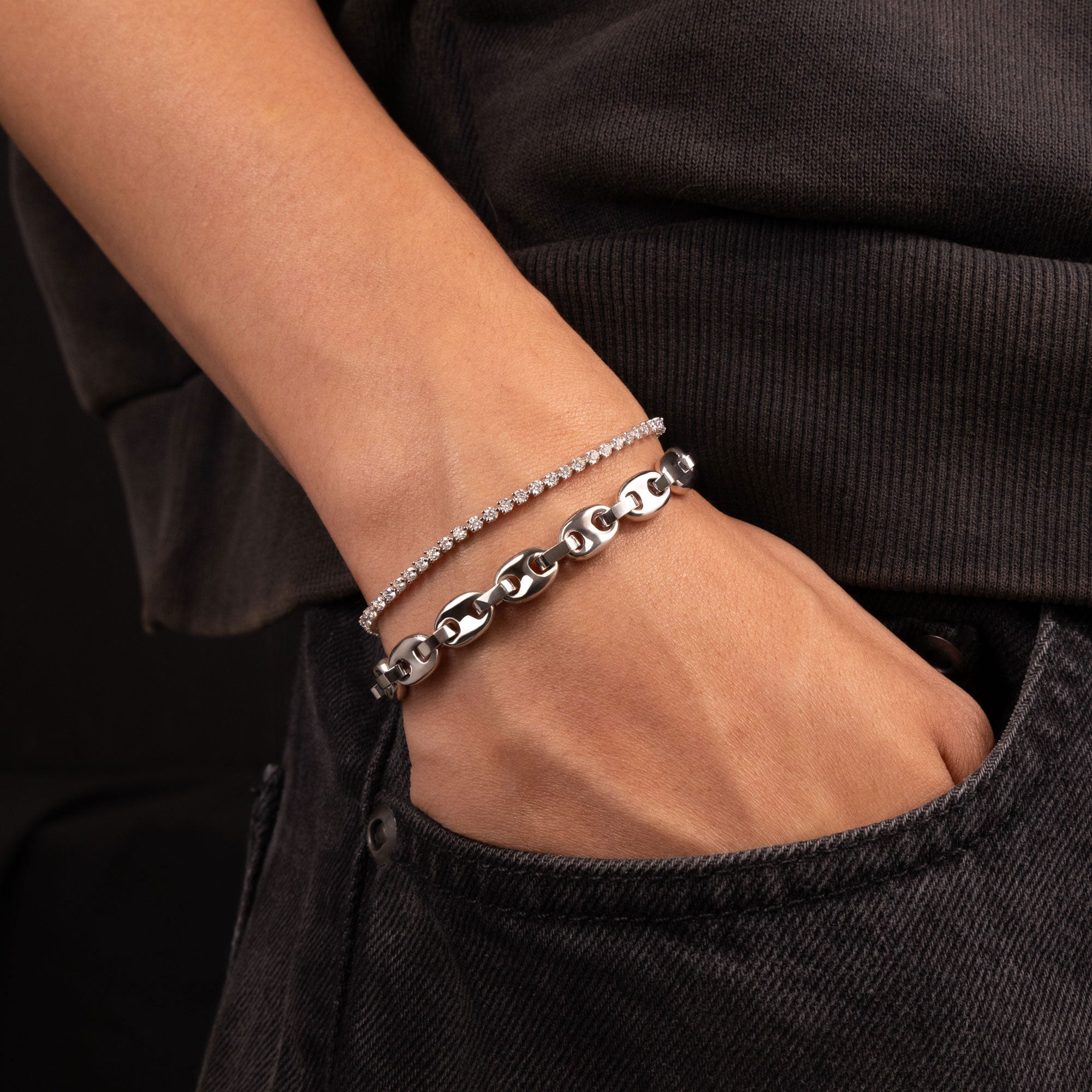 Enzo Diamond Tennis Bracelet (3-Point)