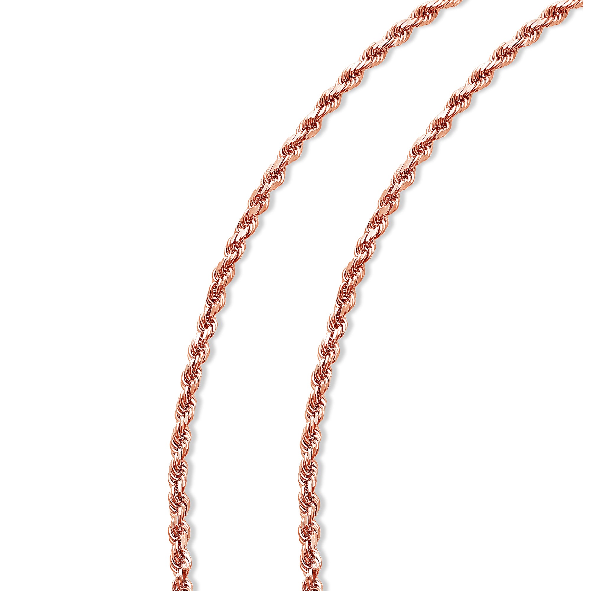 14K Rose Gold Finish Godfidence & Free outlet 24inch x 3mm Rope Chain.