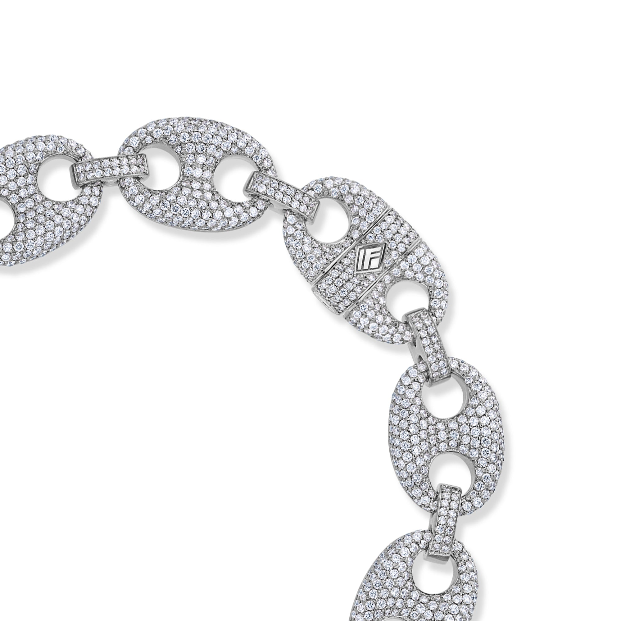 Diamond Ocean Link Bracelet (13mm)