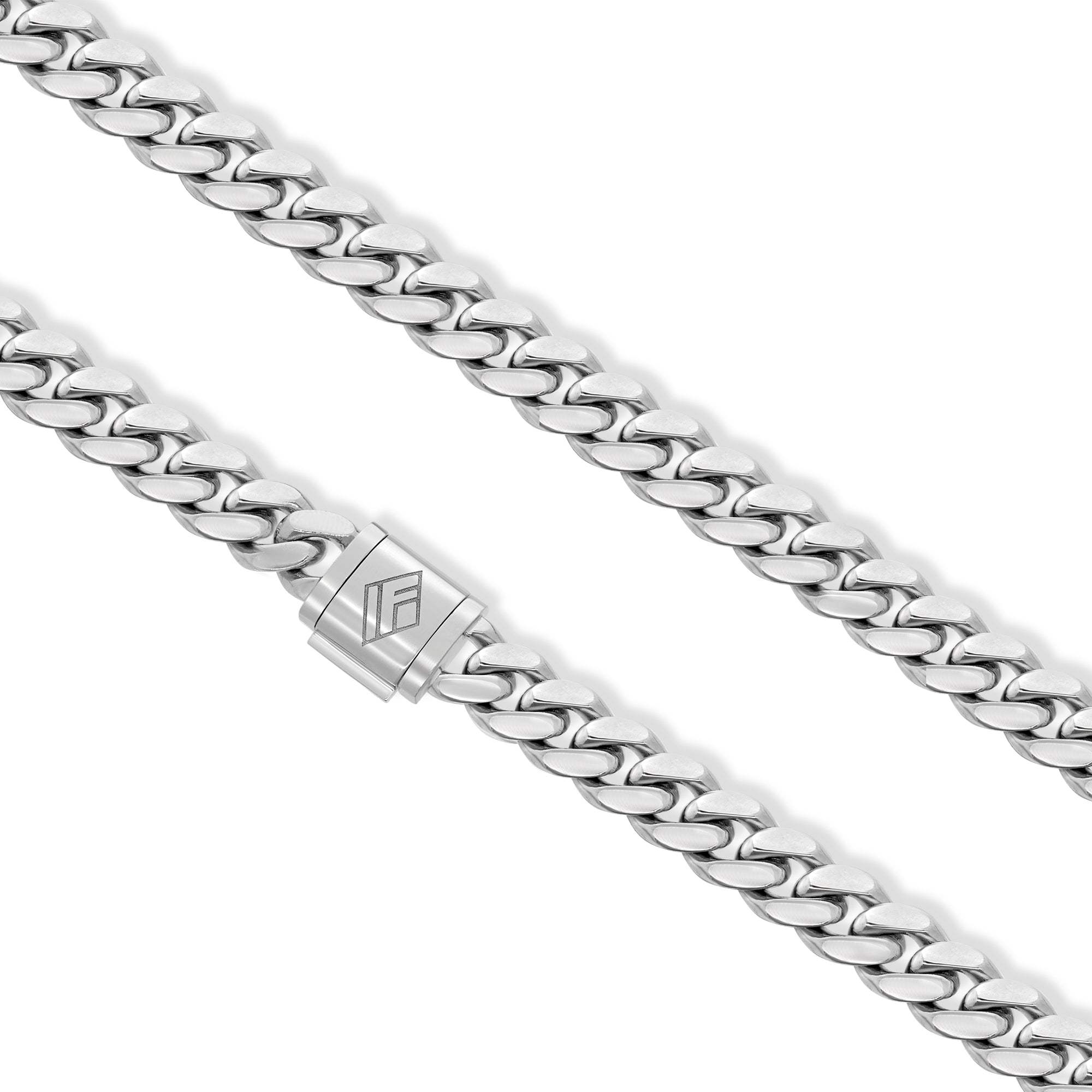 18k White Gold 9mm shops Cuban Link Chain Necklace for Men / Women - 20in Great Gift!