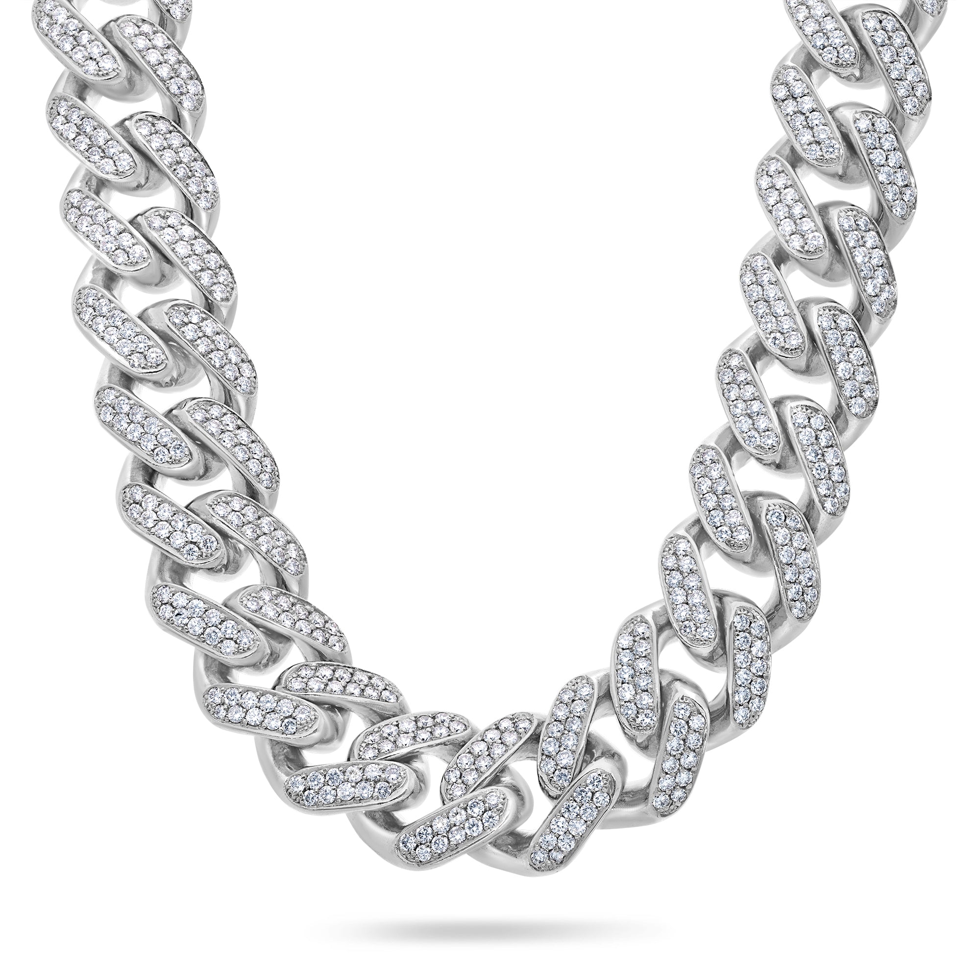 14kt Rose Gold Cuban Link Chain With 82.60ct Diamonds CUB-1773333