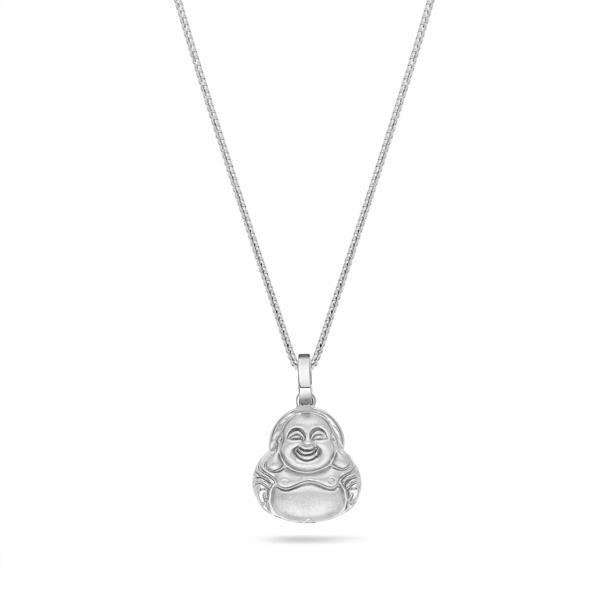 Sterling Silver Buddha Pendant on a Sterling Silver Chain. - Etsy