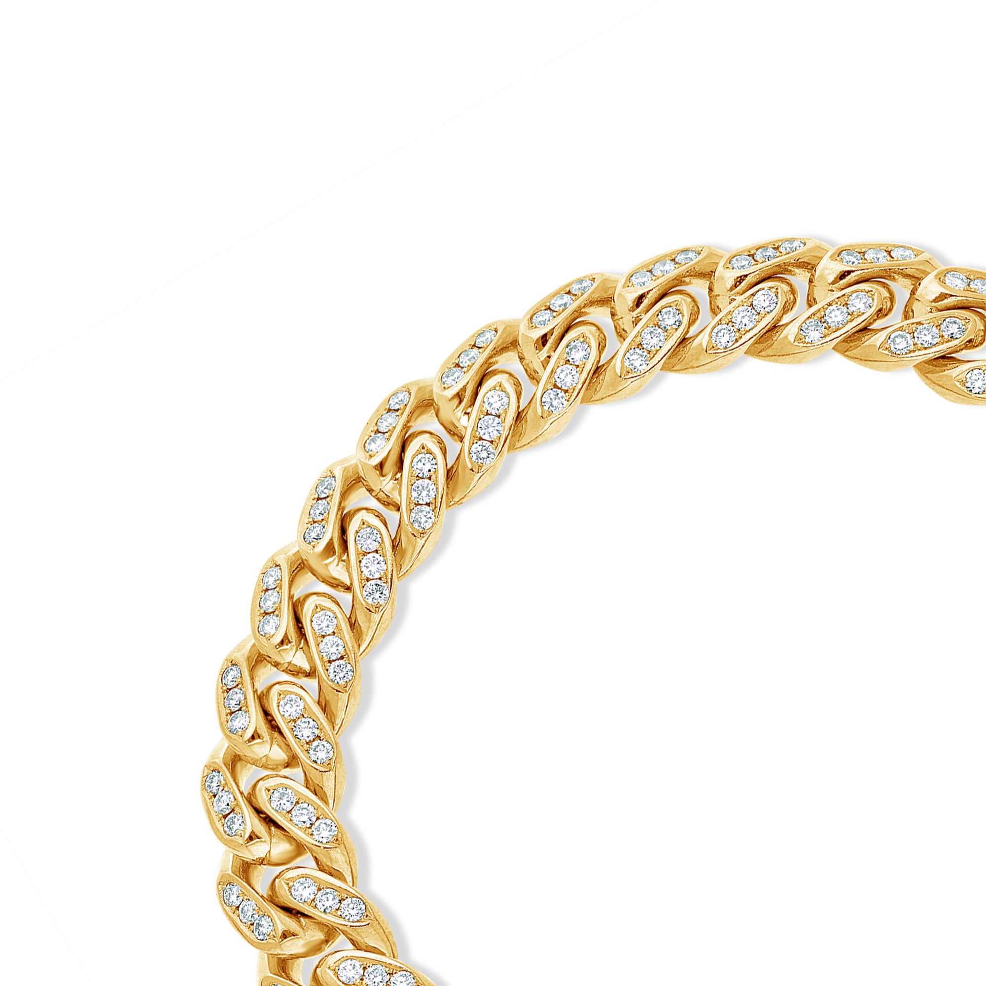 Diamond Cuban Link Bracelet (10mm) in Ye shops