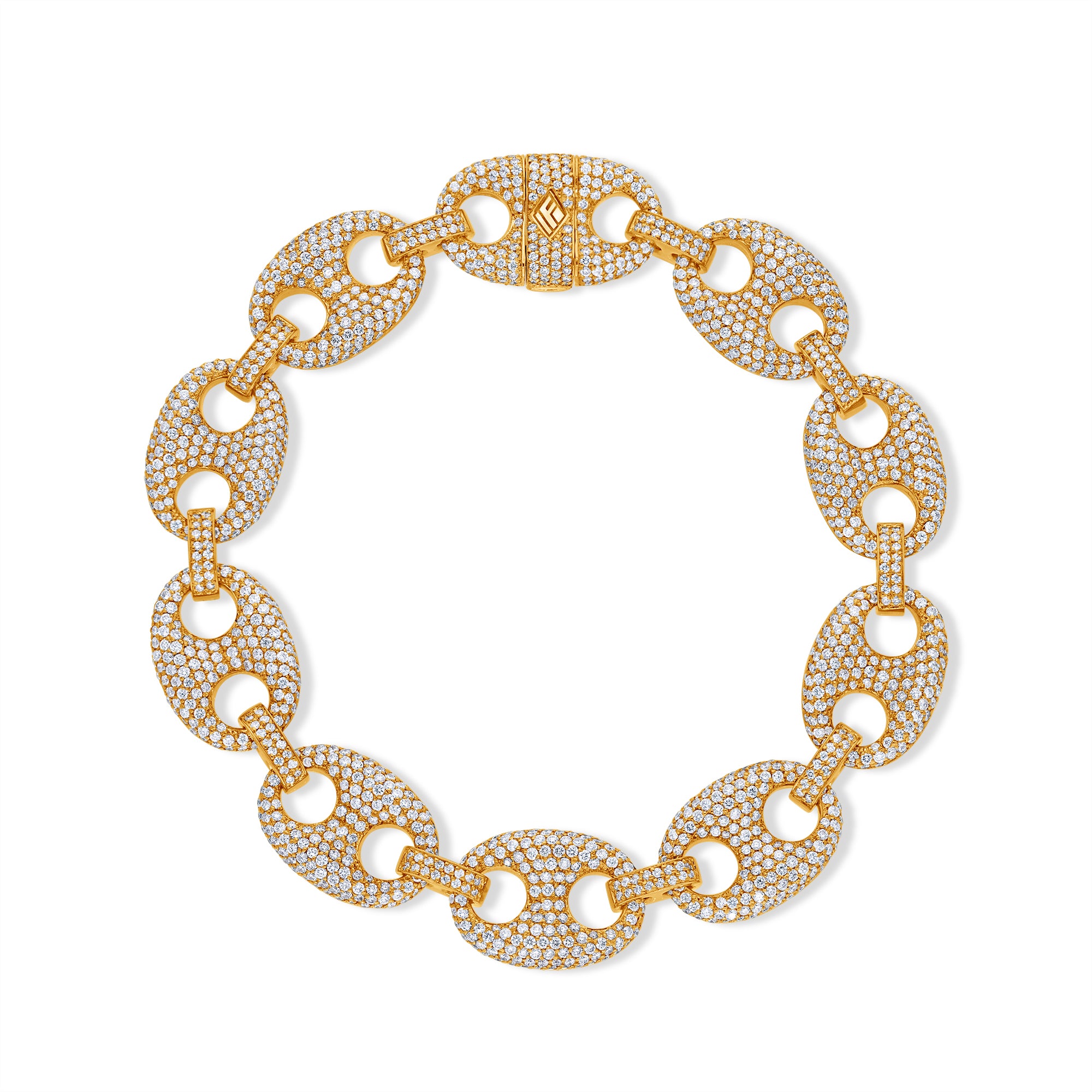 Diamond Ocean Link Bracelet (13mm)