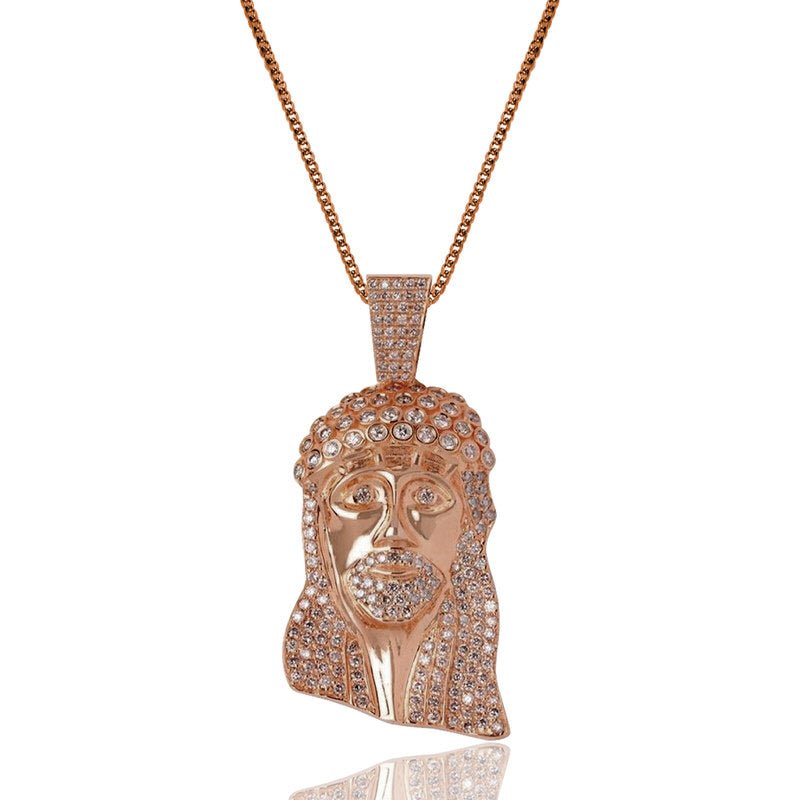 Rose gold jesus deals piece