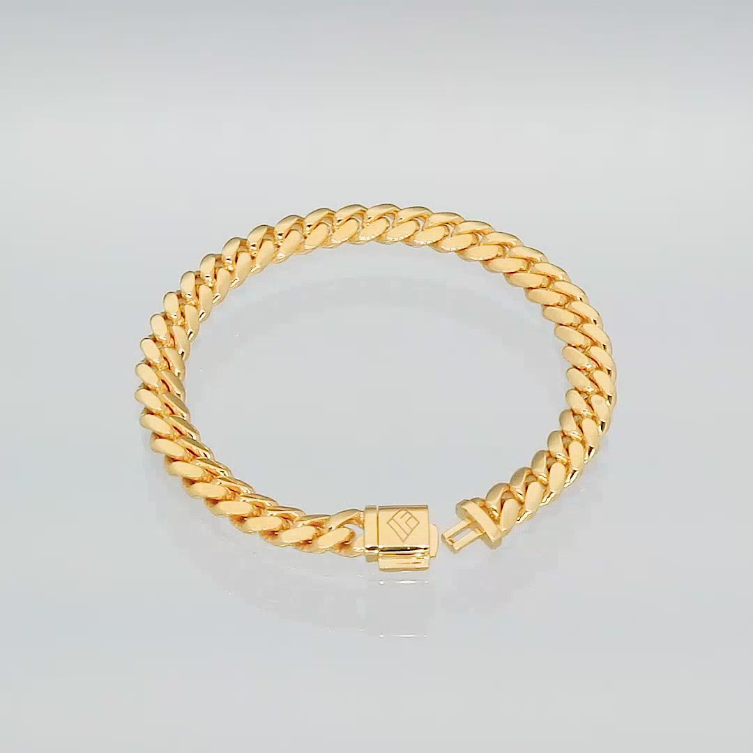 Gold Cuban Link Bracelet (7mm) - If & Co. 14K Yellow Gold / 7.5 inch