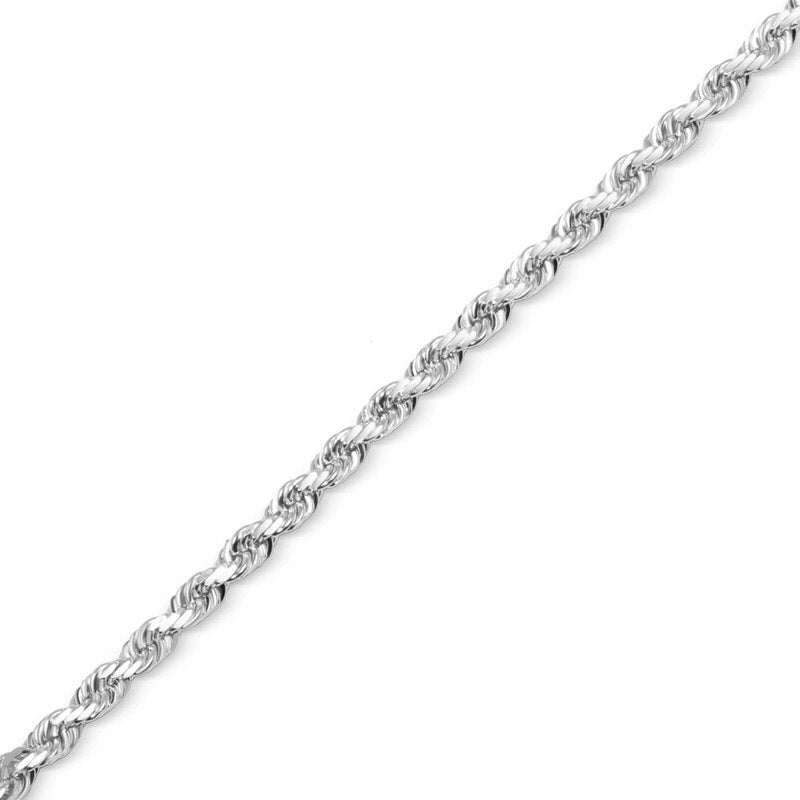 Rope chain hot sale white gold