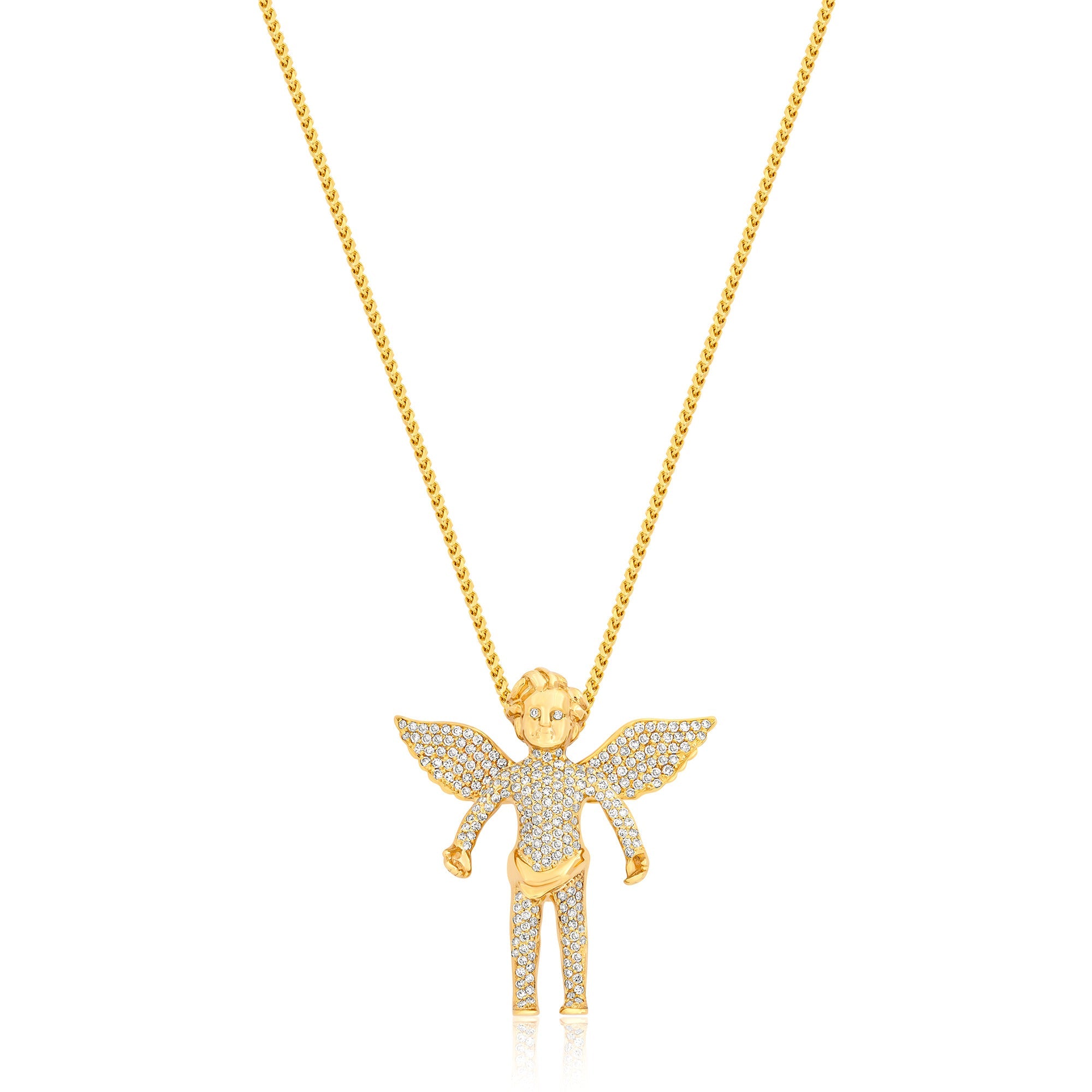 Fashion Angels Gold Necklace | Angel Pendant Necklace Gold | Stainless Pendant  Angel - Necklace - Aliexpress
