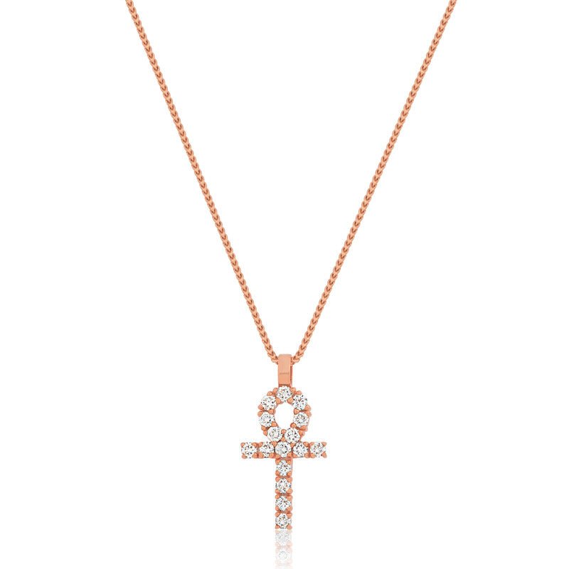 Micro diamond 2025 ankh necklace