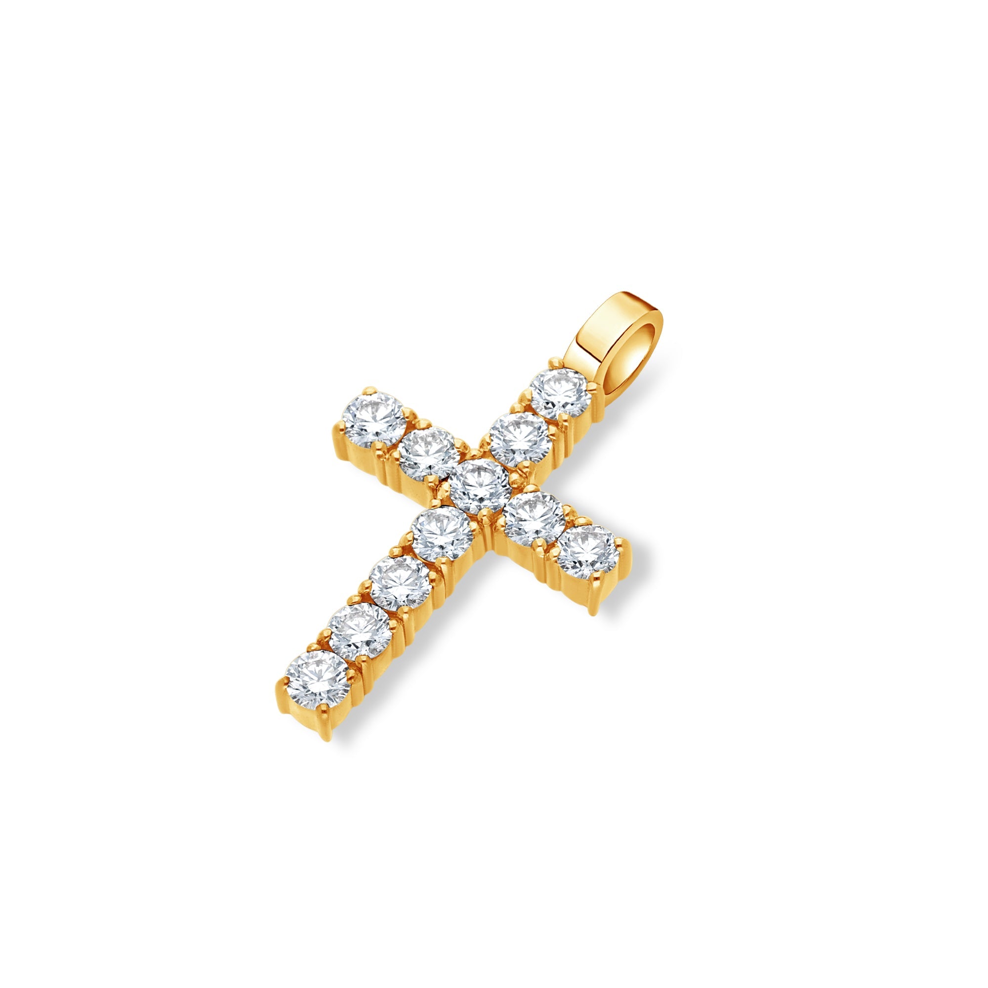 Diamond Cross Necklace for Men Micro Harvey Cross IF Co