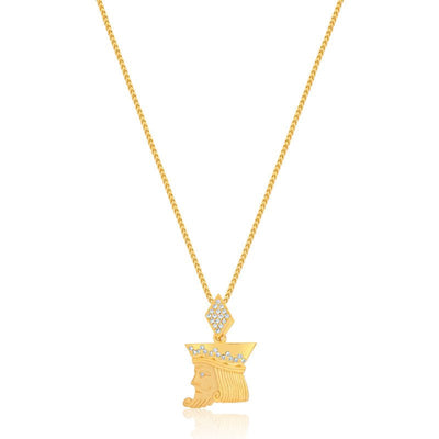 Gold Royal Necklace - Micro King Piece - IF & Co.