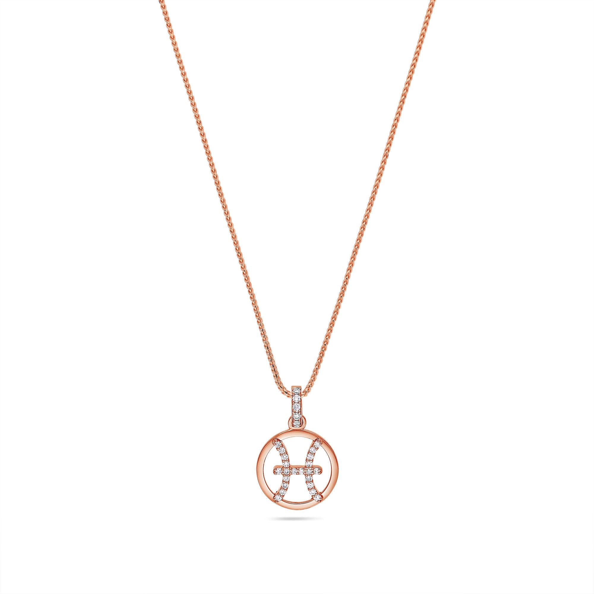 Rose gold clearance pisces necklace