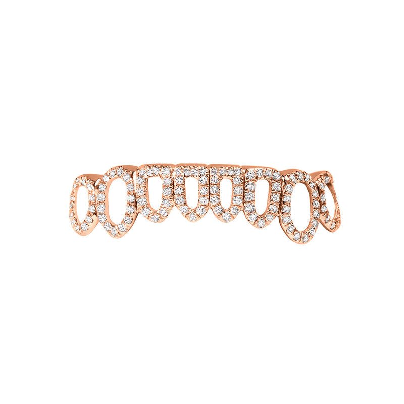 Rose gold diamond on sale grillz